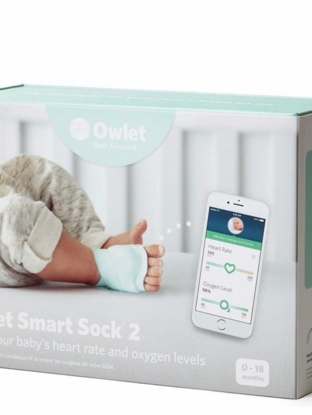 Smart Sock 2 Baby Monitor - Mint